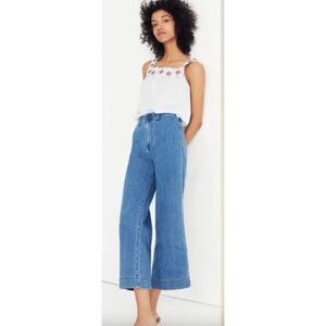 Madewell Emmett Wide-Leg Crop Jeans in Rosalie Wash